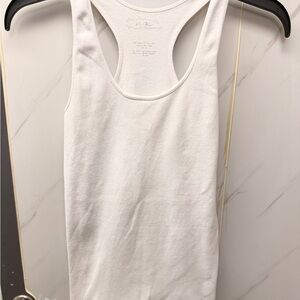 Women's White Racer Back Tank Top Size M